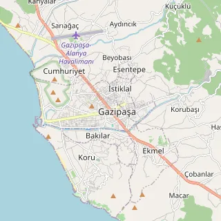 Gazipaşa Haritası